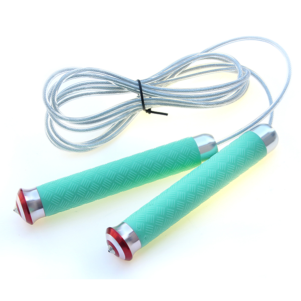 Silicone handle rope skipping